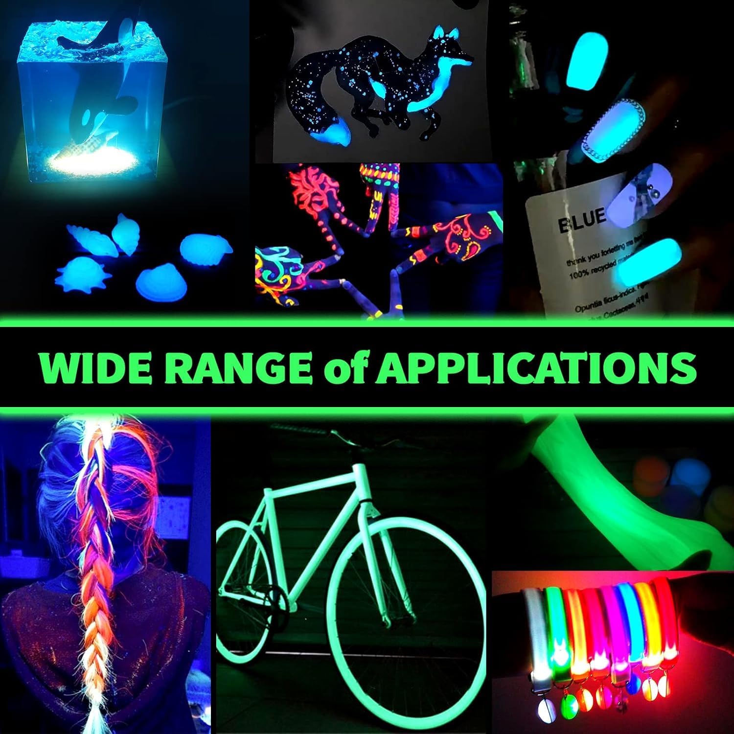 Glow in The Dark Powder 1oz - Ultra Bright Luminescent Pigment for Crafts, Slime, Resin, Nails, Epoxy, DIY Projects - Long Lasting Glow Effect, Non-Toxic & Waterproof - Red (8043)