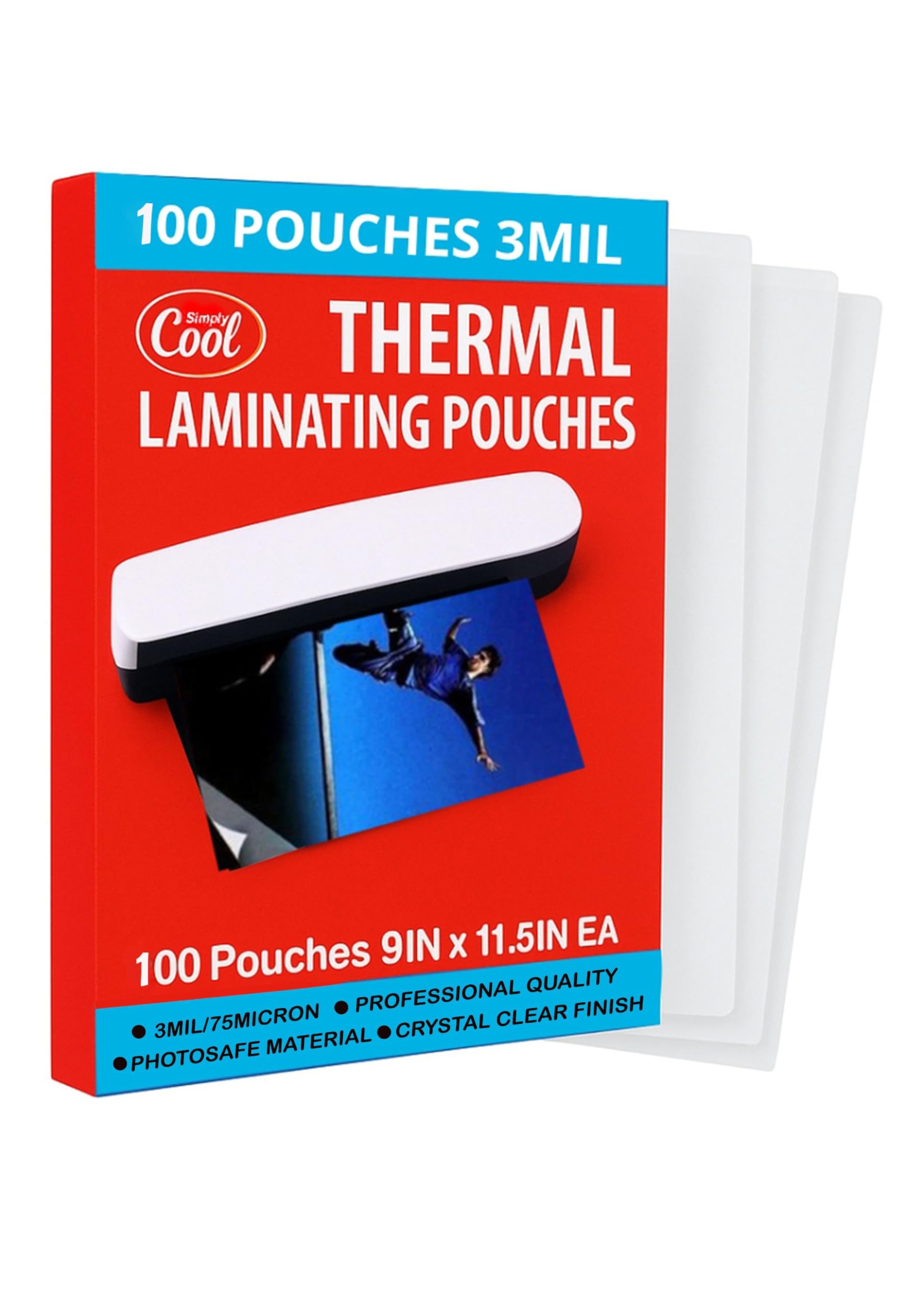 Laminating Pouches - 125 Pack 3 Mil Thermal Sheets -12