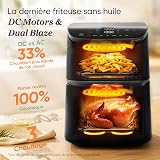 COSORI Air Fryer 10,8 l Turbo Tower Pro, Fritteuse ohne Öl mit 100% Keramik, Doppelstack, Dual Blaze & Turbo Blaze, 3 Kochstufen, 7 Kochfunktionen, 68% Energieeinsparung, 300 + Rezepte - 2