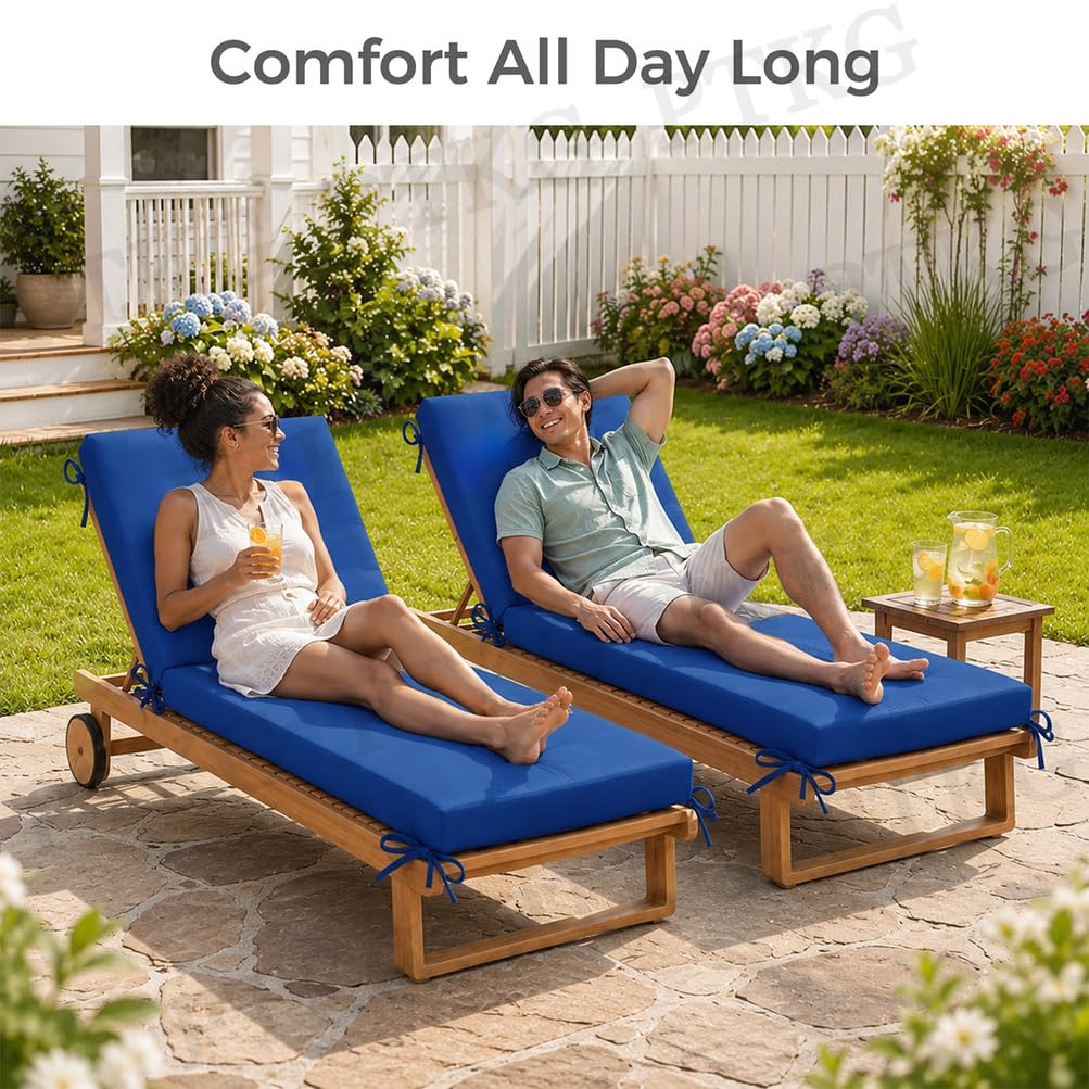 Matelas Bain de Soleil ImperméAble Coussin de Transat Exterieur