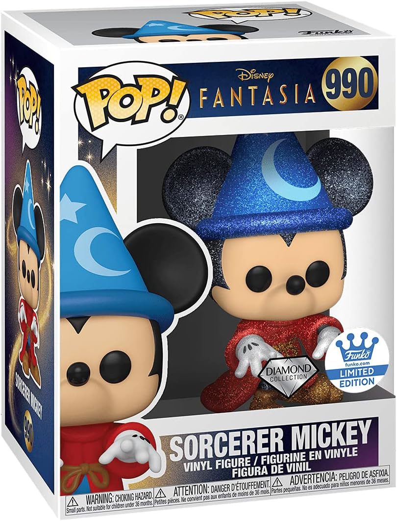 POP! Disney Fantasia 990 Sorcerer Mickey Diamond Glitter Sticker Popculture