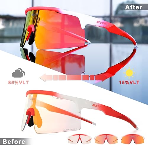 Miniatura 4 de Gafas de ciclismo fotocromáticas gafas de sol de bicicleta de montaña para hombres y mujeres, gafas de MTB transparentes para montar en bicicleta,