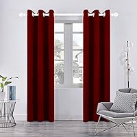 Vista 24 de Pickluc - Paneles de cortinas opacas con ojales, cortinas para bloquear la luz para el dormitorio, aisladas térmicamente, reducción de ruido