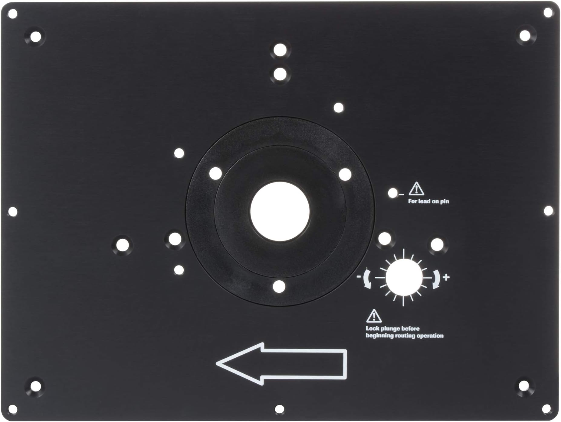 Router Table Insert Plate, Aluminum Alloy, User-Made Compatibility, Pre-Drilled Holes, Customizable Fit, RTI/PLATE/A