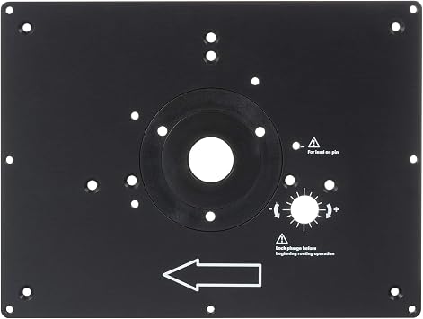 Trend Aluminium Router Table Insert Plate, 305.8 x 229 mm, Pre-Drilled