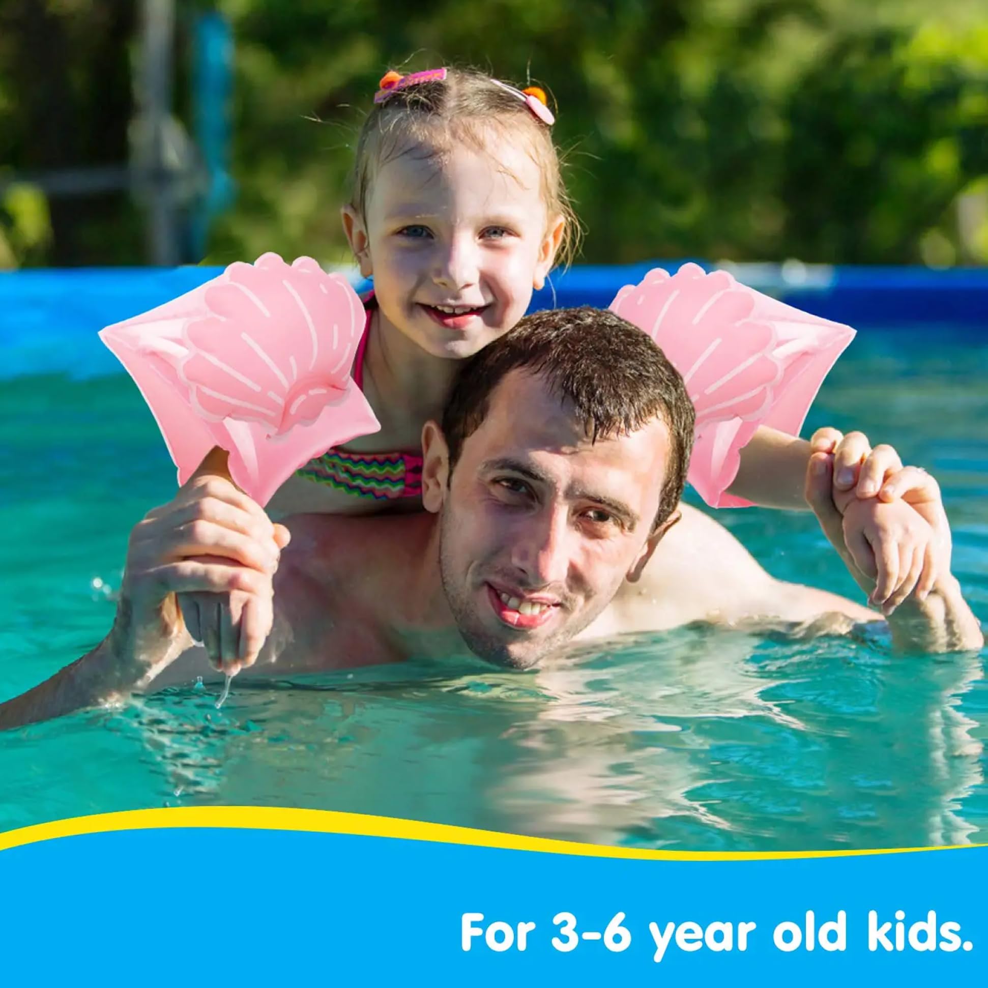 Kids Arm Floaties, Cute Cartoon Inflatable Arm Floaties, Swim Training Equipment for Pool