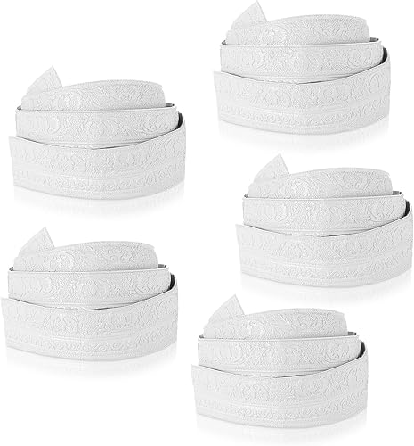 Miniatura 9 de TaoBary 8 rollos de 90 x 3 pulgadas, autoadhesivos, de espuma flexible, borde de papel tapiz 3D, líneas decorativas adhesivas de pared, para