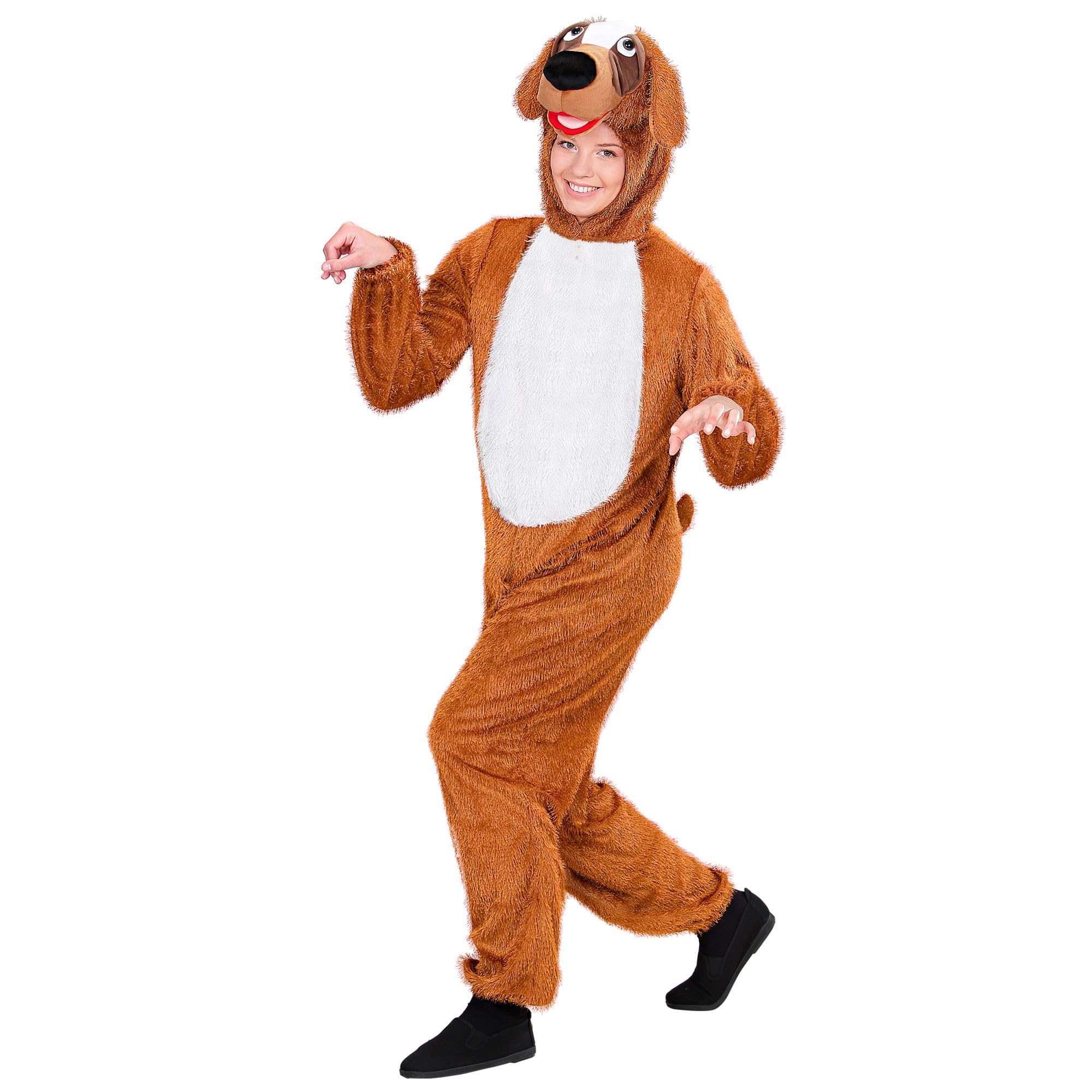 W WIDMANN MILANO Party Fashion - Costume da cane, tuta in peluche, costume da animale, costumi di carnevale