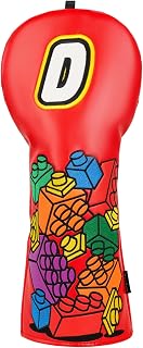 mytag Golf Driver Head Cover Heavy Embroidery Premium Leather Durable & Wear-Resistant Fits 460CC Driver Head