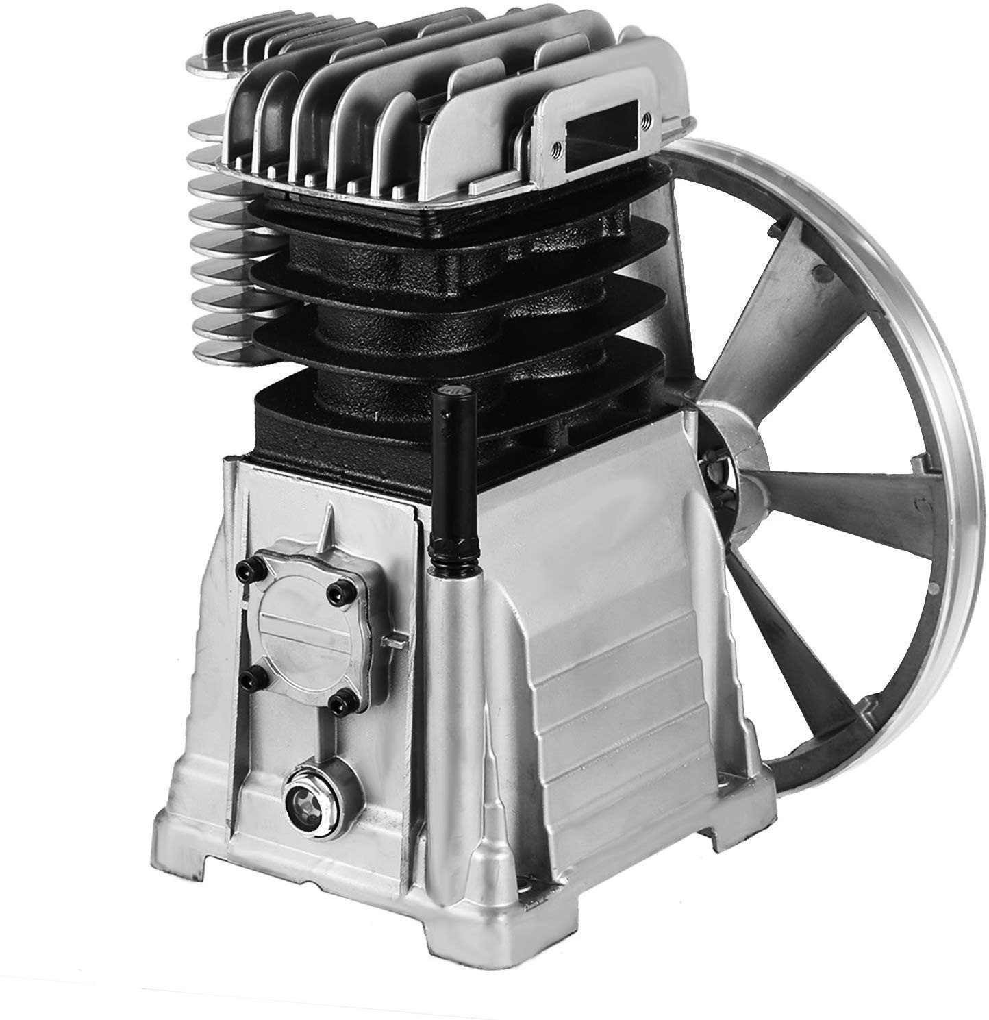 VEVOR Industriale Testa del Compressore d'Aria Motore 3HP 160PSI Pompa a Stadio Singolo 1300Rpm 1 Fase 11 Bar Pompa a Cilindro in Alluminio Costruzione della Testa