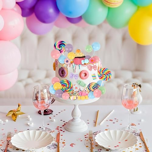 Miniatura 100 de Hooqict 26 piezas de decoraciones de pasteles de los años 80 y 90, decoraciones retro de los años 80 de hip hop con bolas de purpurina para cupcakes