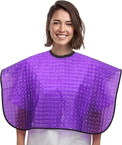 Capa de tinte para el cabello impermeable, capas cortas para estilistas, delantal de maquillaje para color de cabello, blanqueador, champú y más