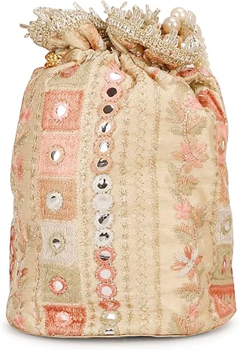 Miniatura 4 de Bolsos de Potli de las mujeres étnicas indias para la función de la boda y del partido