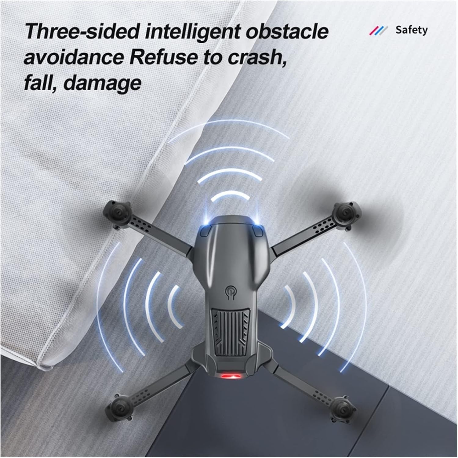Drone Mini Drone 6K HD Dual Camera WiFi FPV Obstacle Avoidance Folding Quadcopter Remote One Key Take Off/Landing (Color : V22 4K Dual Bag 2B Size : 1) (V22 4k Dual Bag 3b 1)