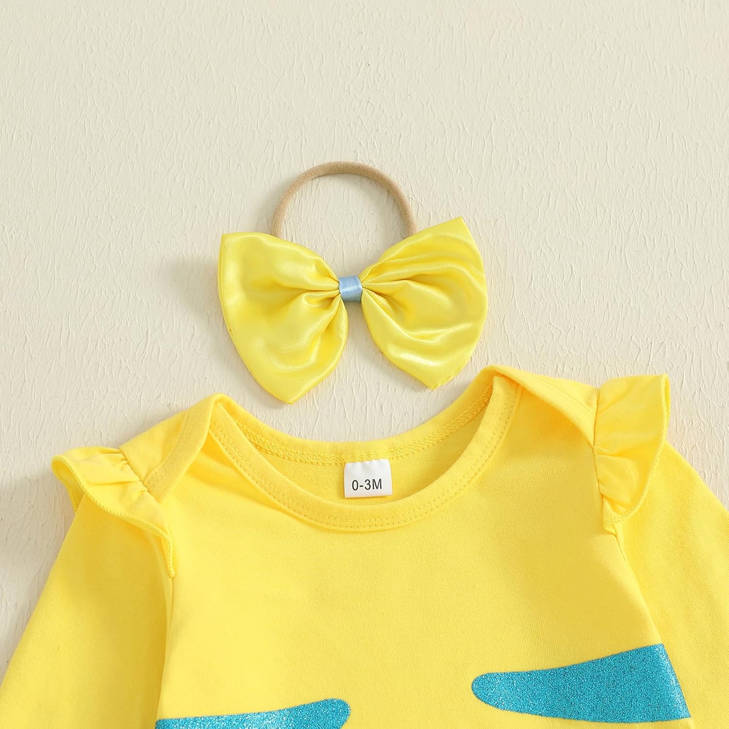 Newborn Baby Girl Halloween Outfit Flounder Costume Long Sleeve Romper with Tutu Skirt Infant Halloween Costumes - Image 4