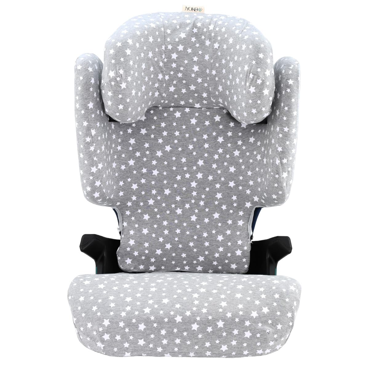 JYOKO KIDS Sitzbezug kompatibel mit Romer Kidfix (Romer Kidfix M I-SIZE, White Star)