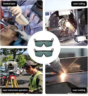 2 Pieces Laser Protective Glasses - Safety, Infrared & UV Eye Protection Shields