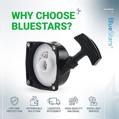Miniatura 9 de BlueStars A051000960 Arrancador de arranque de retroceso - para sopladores Echo ES-250 PB-250 PB-250LN ES-252 PB-252 254cc - Sustituye a A051000961