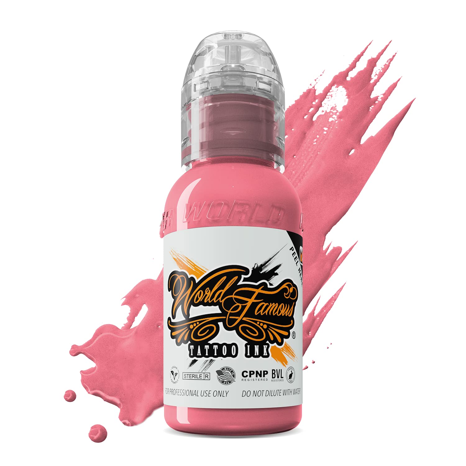 World Famous Pink Tattoo Ink, Vegan and Professional Ink, Made in USA, Flying Pig Pink, 29.5 ml