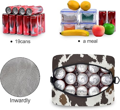 Miniatura 10 de Kcldeci Bolsa de almuerzo con diseño de rosas rojas y verdes para mujer, lonchera aislada, reutilizable, enfriadora, con correa ajustable para el