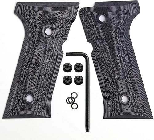 Miniatura 2 de Cool Hand Empuñaduras G10 para Beretta Vertec, M9A3, 92X Centurion, tornillos negros personalizados incluidos, textura inclinada táctica agresiva,