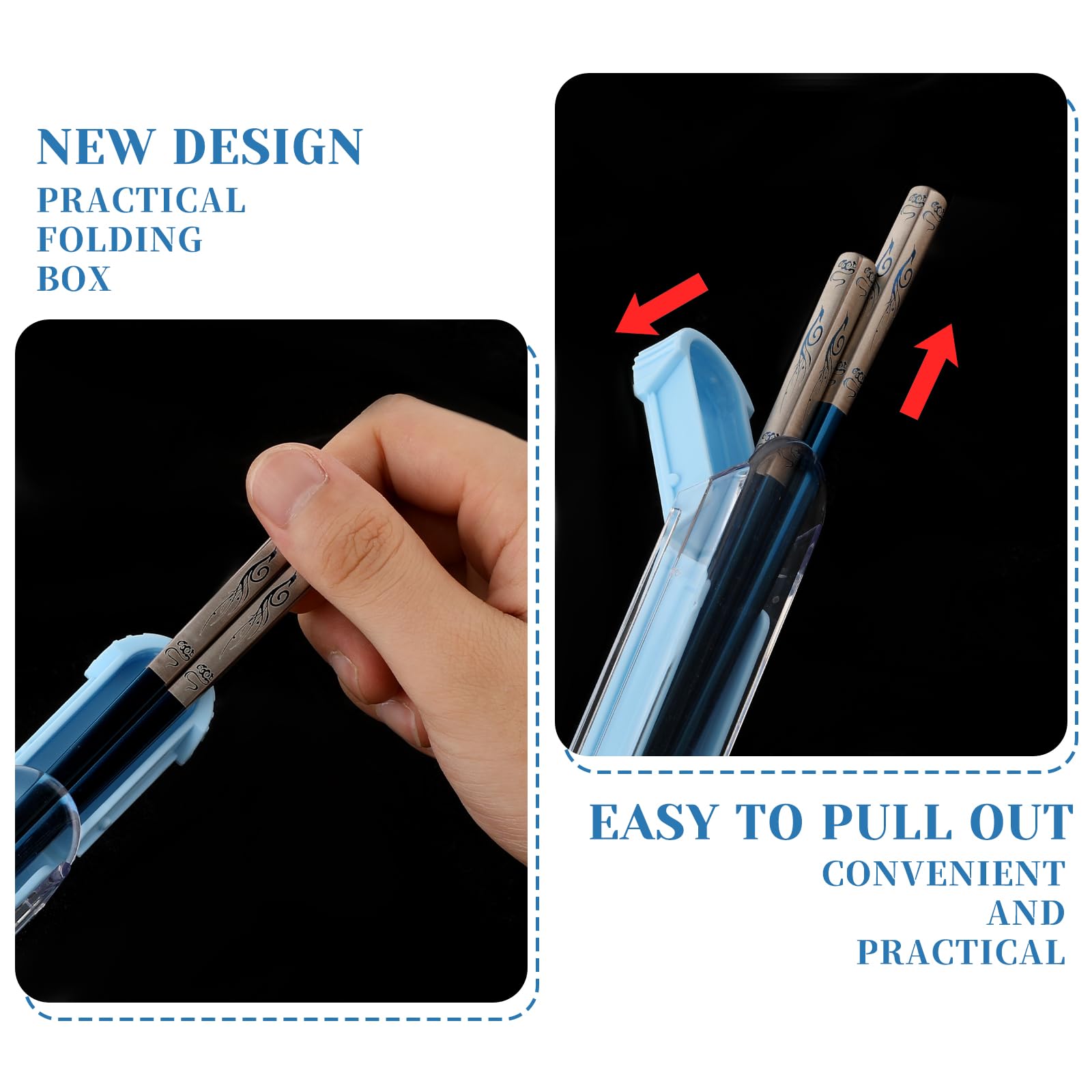 Bacchette In Acciaio Inox Riutilizzabili - Con Custodia Portatile E Design Fenice - Foto 6