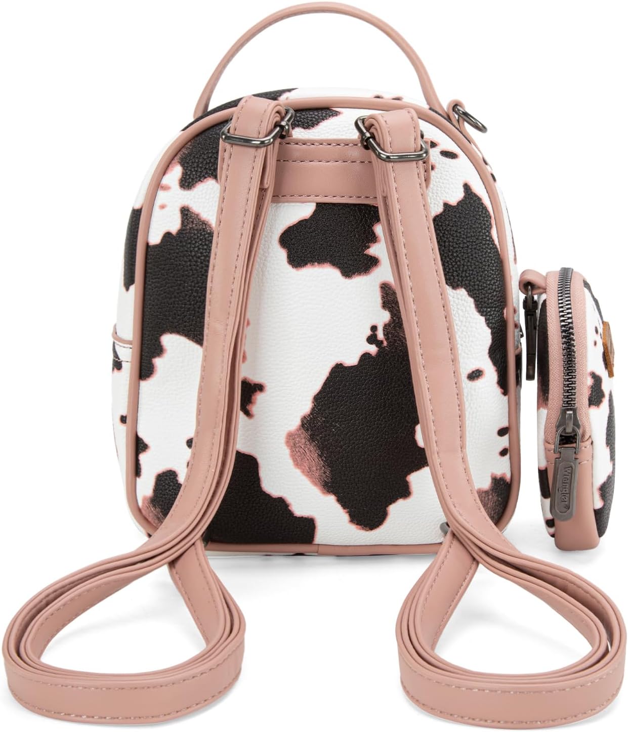 Montana West Wrangler Mini Backpack Cute Cow Print Backpack Purse for Girls and Women, Pink WG133-8600PK image 5