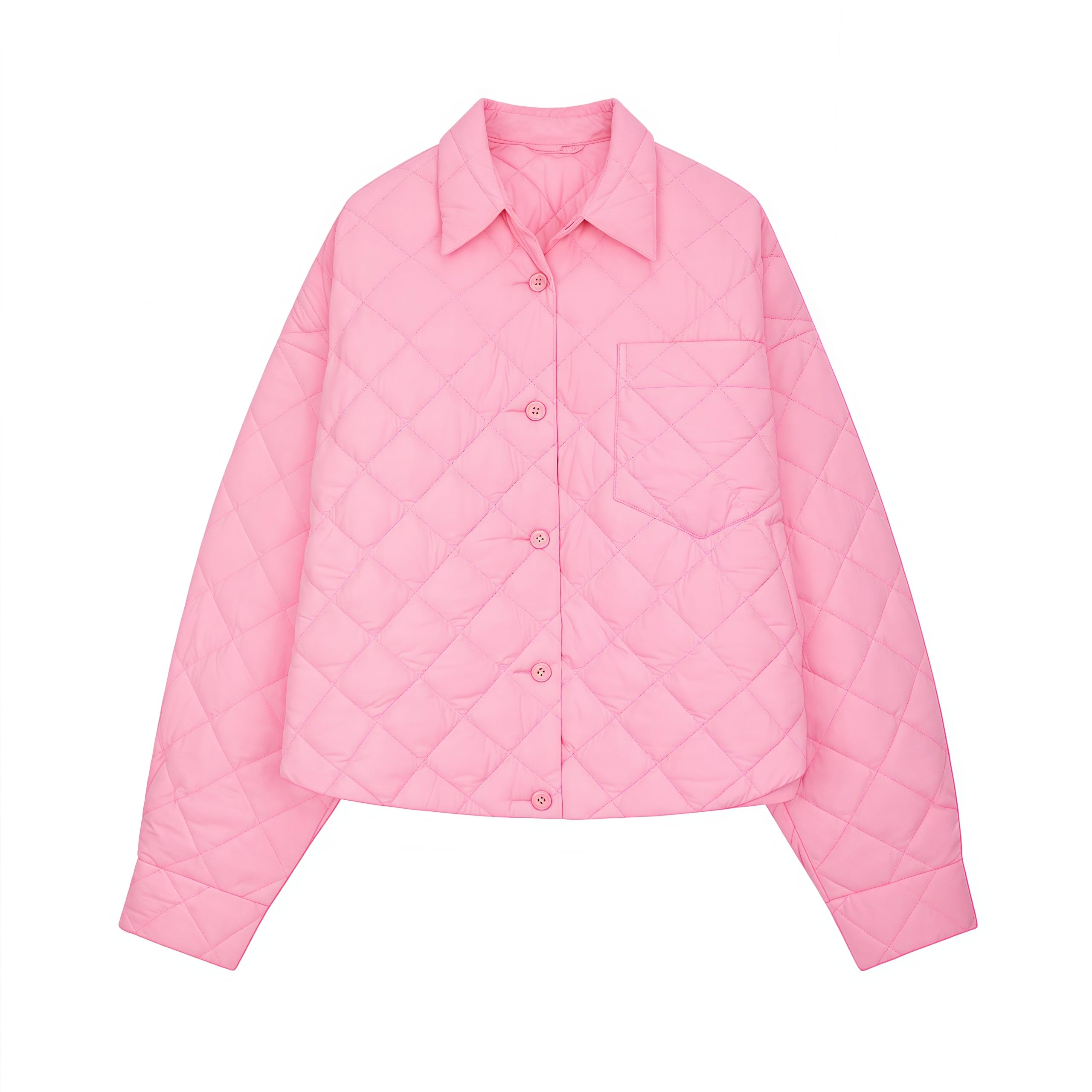 Chaqueta de plumón Ligera y compacta de Invierno para Mujer, Acolchada, sin Capucha, Cortavientos, cálida y Ajustada para montaña.
