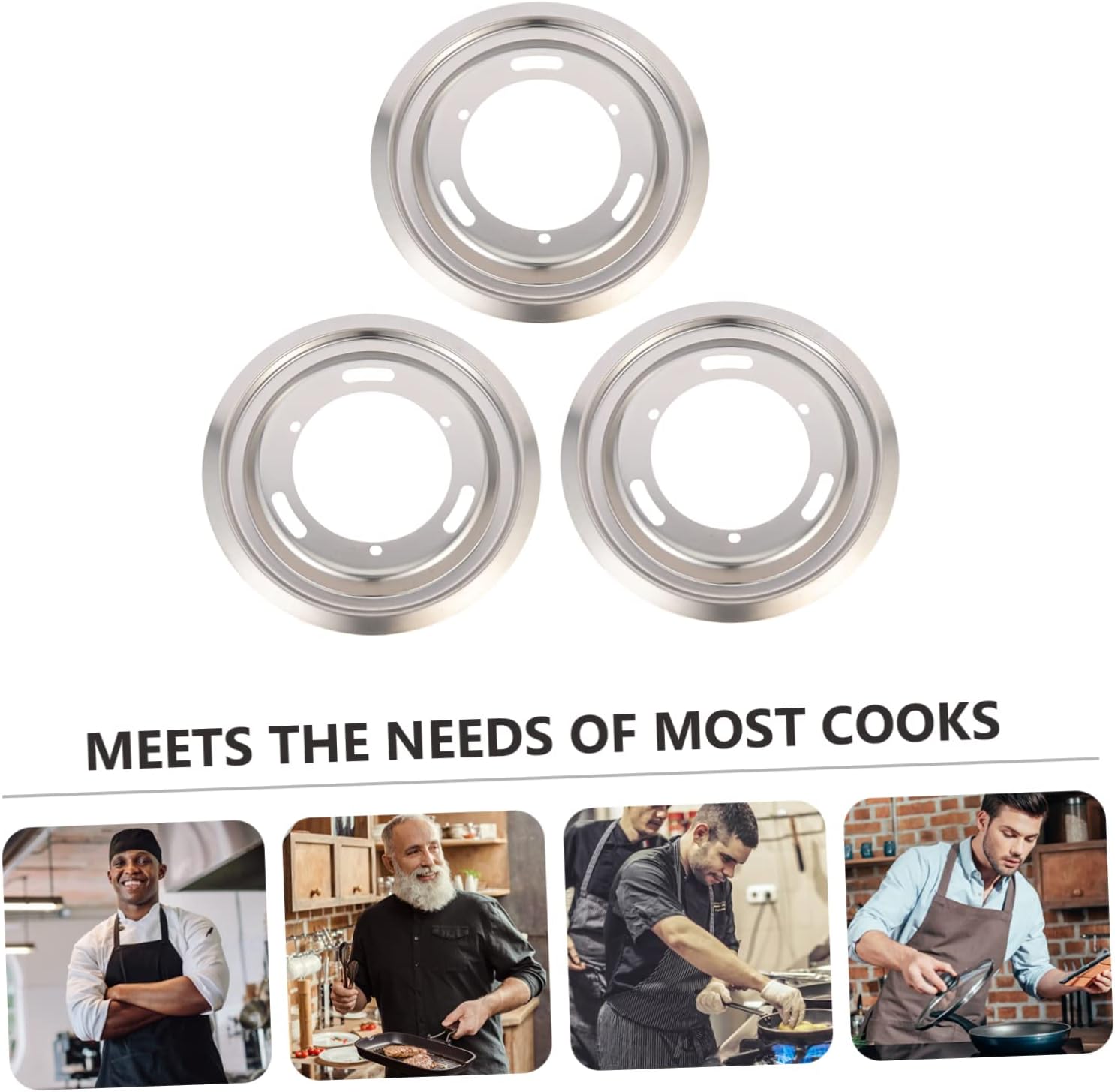 TEHAUX Stainless Steel Gas Stove Burner Covers Range Pans Drip Pan Replacement