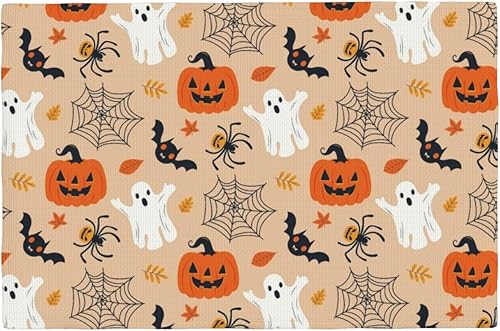 Miniatura 15 de 4 manteles individuales de lino sintético de doble capa con diseño de hongos, antideslizantes, resistentes al calor, para el hogar, restaurante,