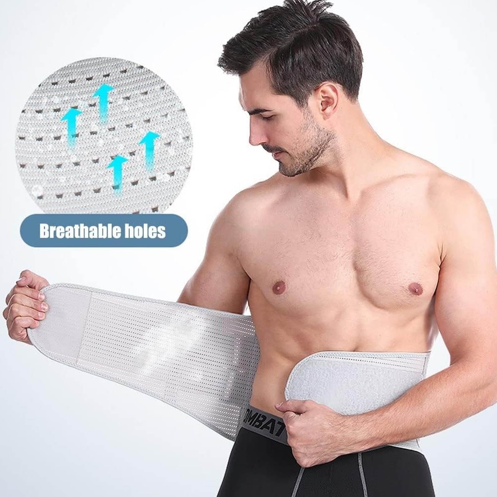 Soporte para la Espalda, Barras De Soporte PVC, Doble Presurización, Lumbar, Alivio del Dolor for El Ciática, Negro L