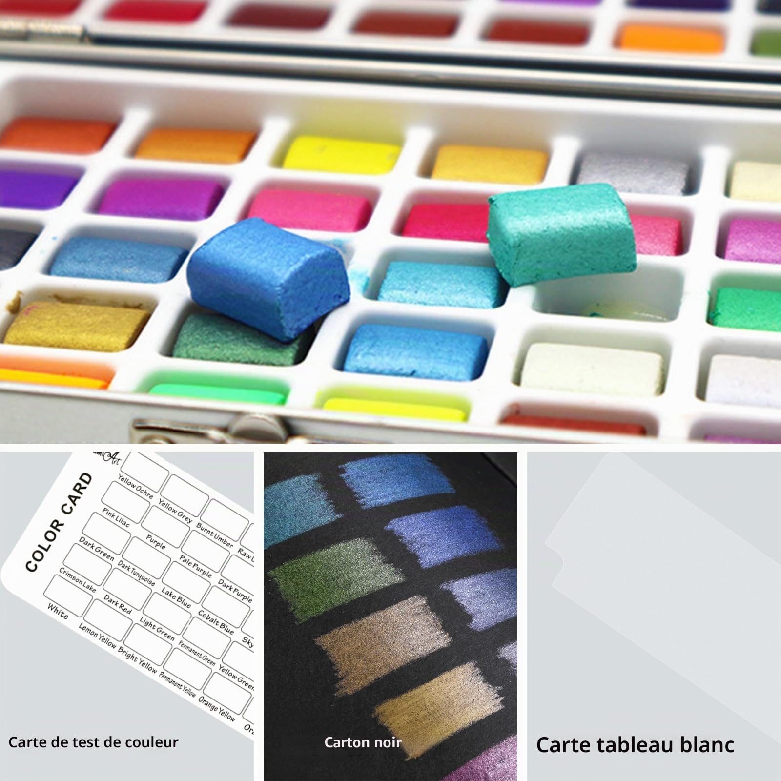 Set de Peinture Aquarelle Solide 100 Couleurs Kit Enfant Débutant