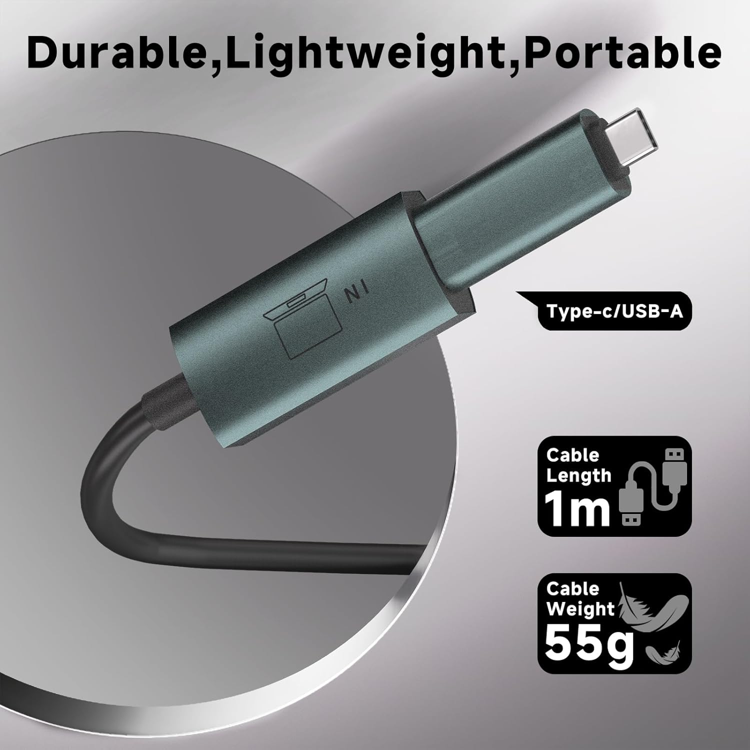 H5-T High Definition Video Transmission Cable - Signal Generate Cable, Transfer USB A or USB C Port into Video Signal Port Converter