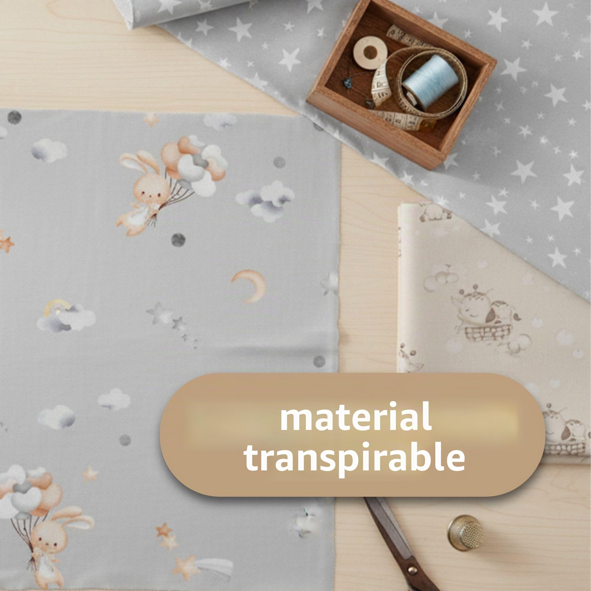 Tela algodon por metros 5M x 160 cm - Telas para costura patchwork decoracion y manualidades Ideal para ropa hogar disfraces y proyectos de costura creativa Oeko-Tex A Gris