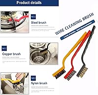Vista 9 de Juego de 10 cepillos para detallado de automóvil, kit de limpieza interior de automóvil, incluye 5 cepillos para detallado de automóvil, 3 cepillos