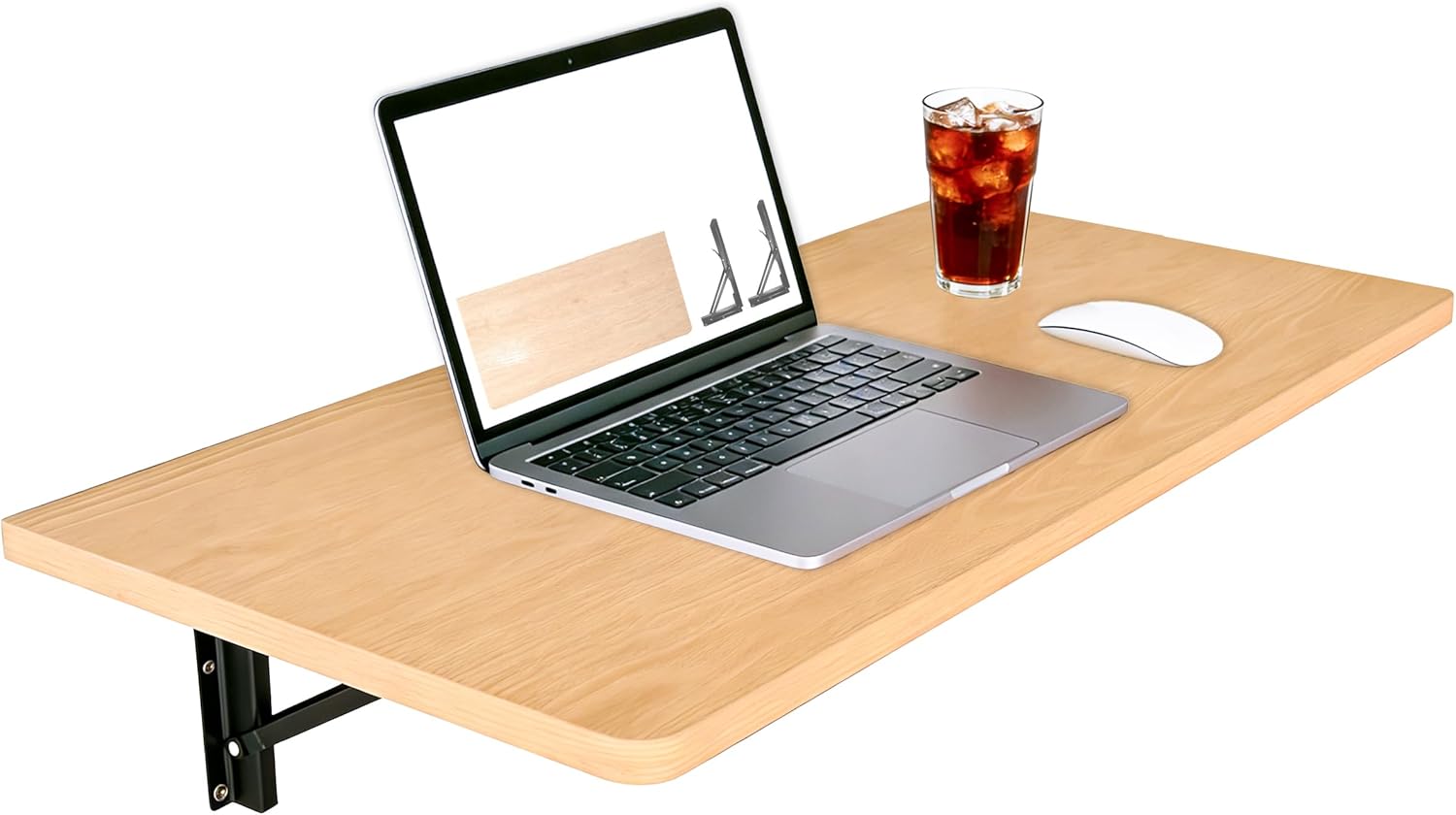 Wall Mounted Folding Table –Great for Garage wall desk ,Laundry Room wall table ,Home Wall Mounted Folding Workbench & Suitable for Solid Wall Holds Up to 100 LBS , Space-Saving – (15.7" x 31.5")