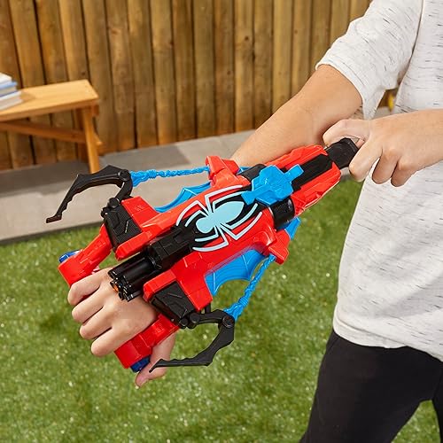 Miniatura 5 de NERF Marvel Spider-Man Lanzador Spider Strike 'n Splash, juguetes de superhéroes para niños, a partir de 5 años, Nerf Blaster para niños, función de