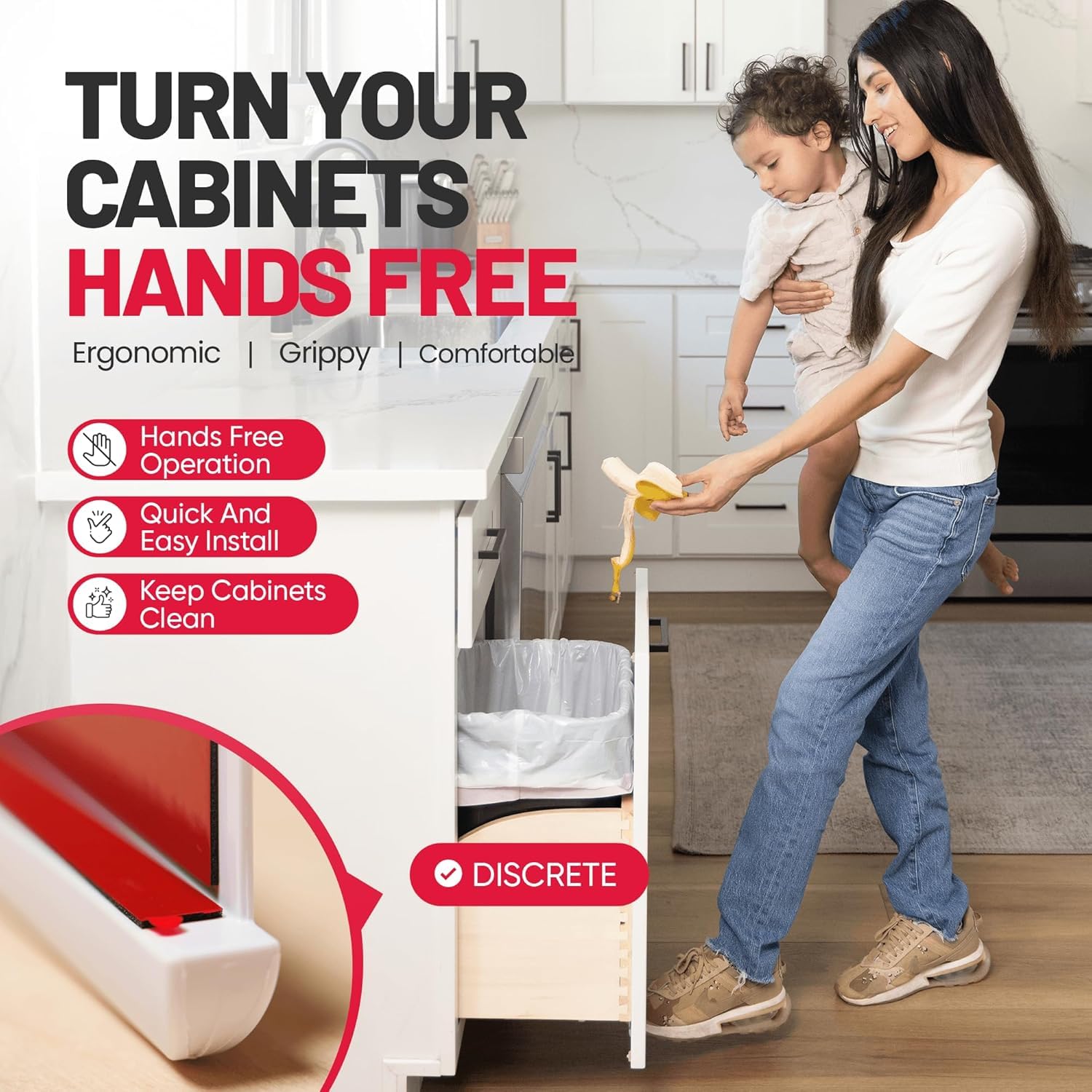 Hands-Free Foot Pull - Touchless Trash Handle -2 Hands-Free Foot Pull - Touchless Trash Handle -2