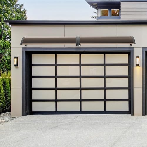 Vista 87 de VINGLI - Toldo para puerta y ventana para exteriores, 30 x 40 pulgadas, cubierta de policarbonato para puerta de patio, para protección del sol