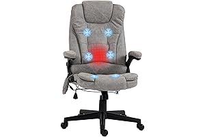 HOMCOM 6 Point Vibrating Massage Office Chair with Heat
