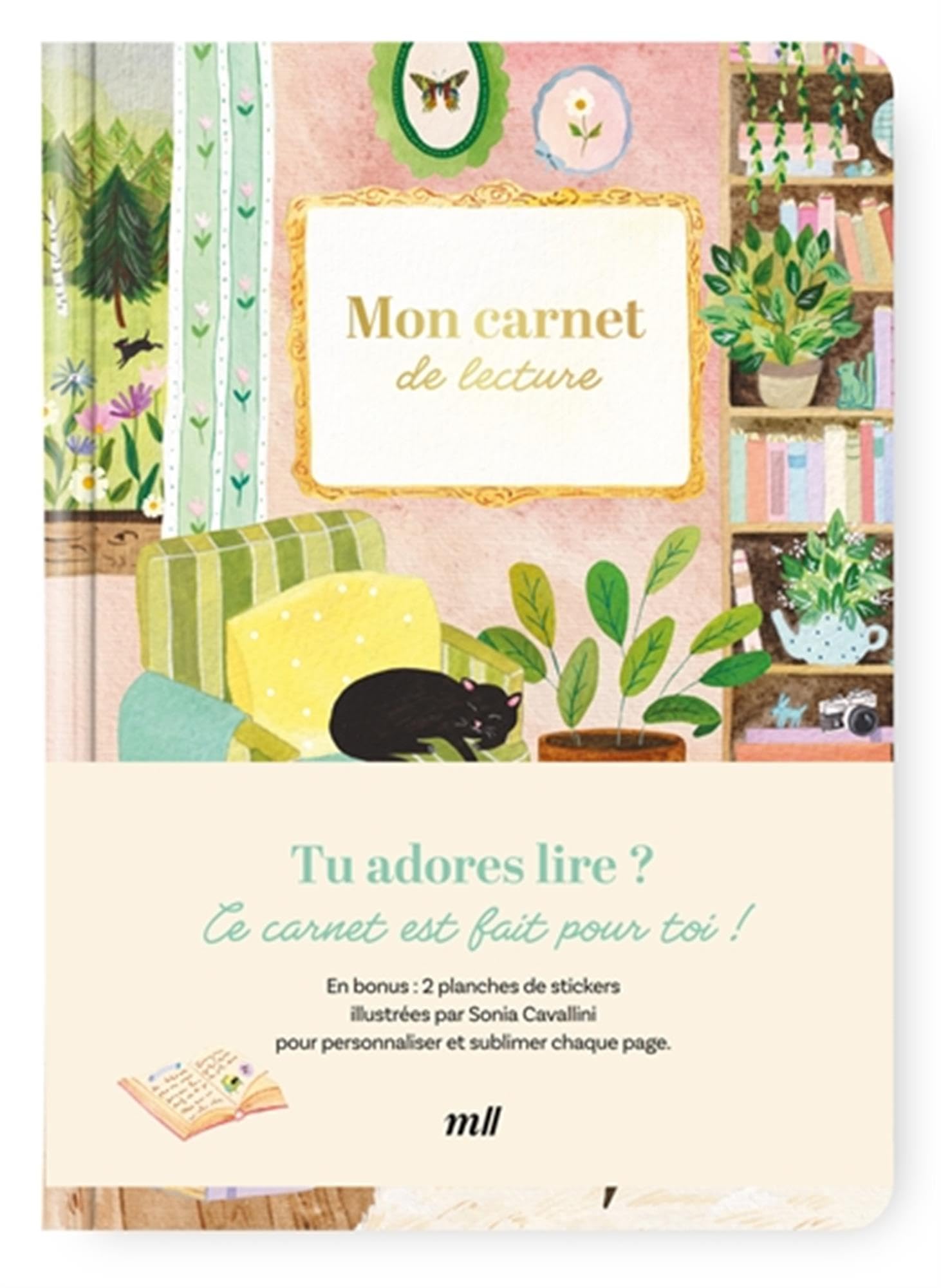 Mon carnet de lecture: Plus de 100 fiches à remplir ! En bonus : 2 planches de stickers