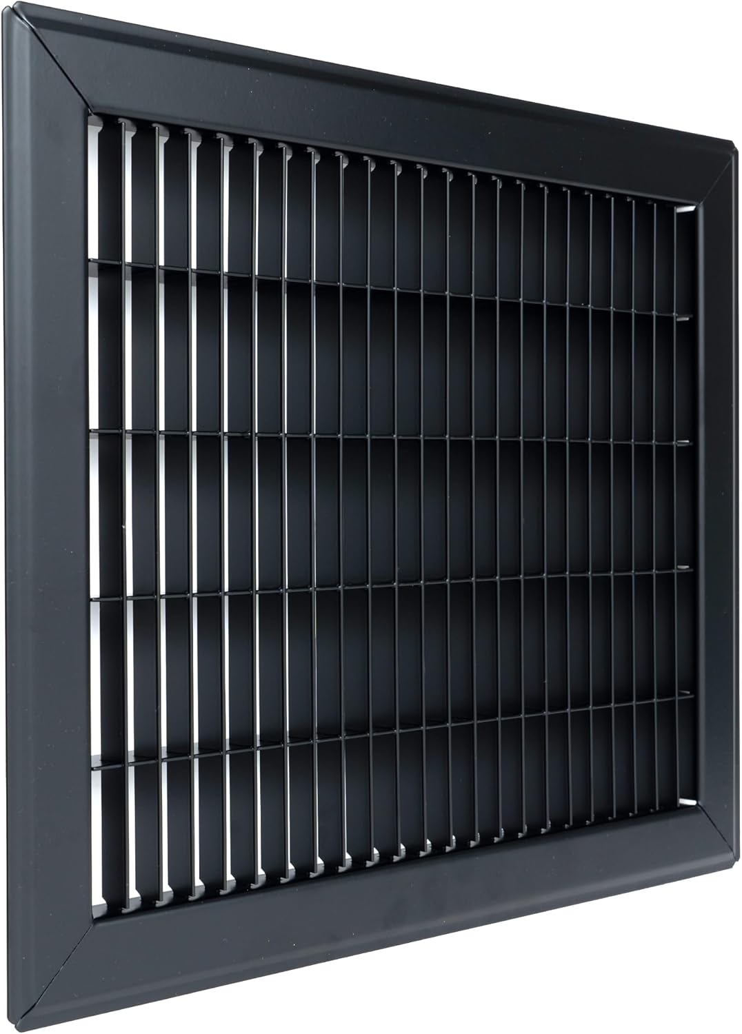 Fits 10x12 and 12x10 Duct Opening | Return Air Floor Grille by Handua | Walkable Vent Cover Grill for Floor | Black | Heavy Duty Fixed Blades | Outer Dimensions: 11.75"W X 13.75"H