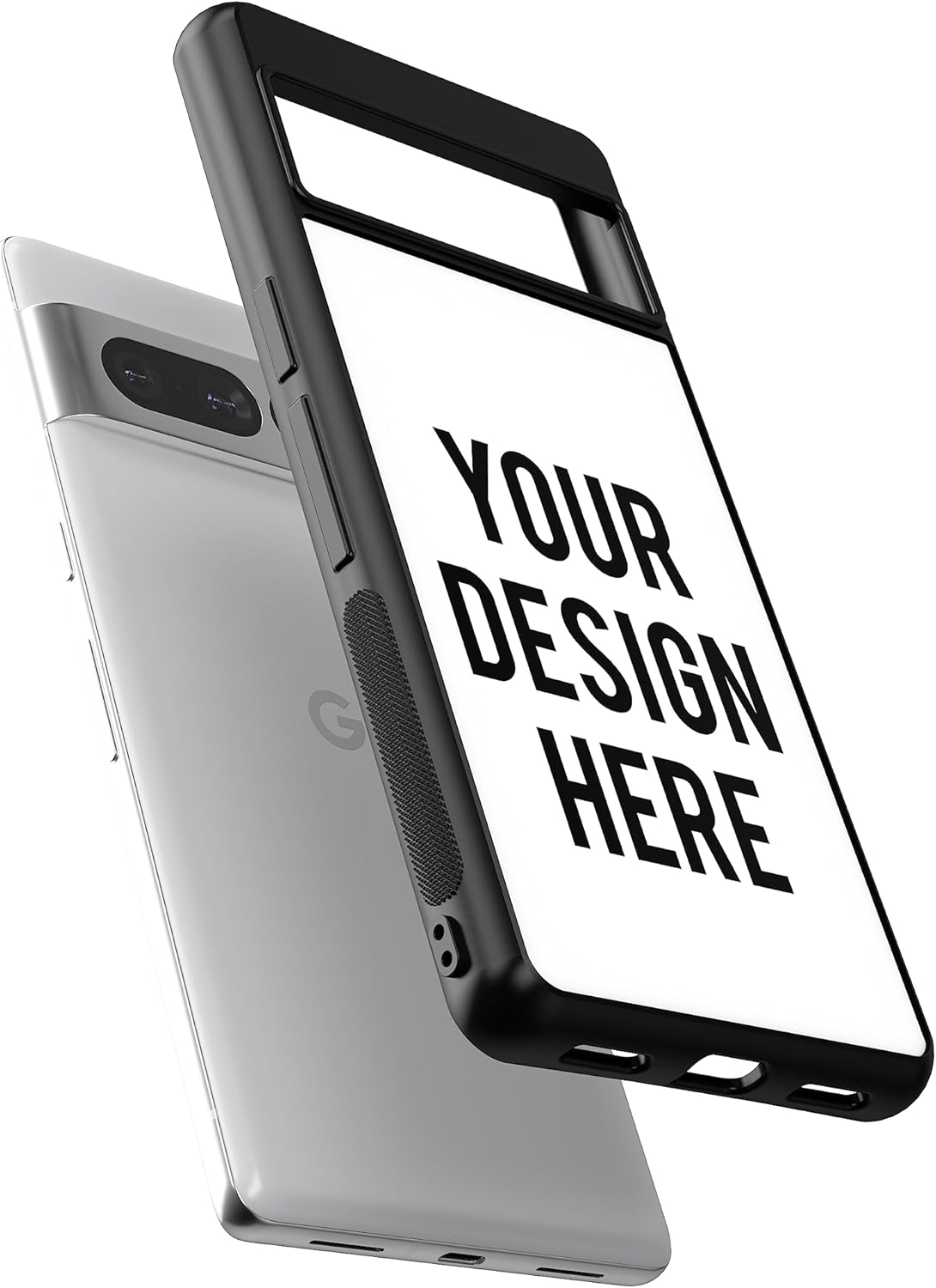 Upload Your Image | Make Your Own Black Rubber Phone Case Compatible With Google Pixel 10, 10 Pro, 10 Pro XL, 9a, 9 Pro, Pixel 9, Pixel 9 Pro XL, 8a, 8 Pro, 8, 7, 6, 6a, 6 Pro, 5, 4