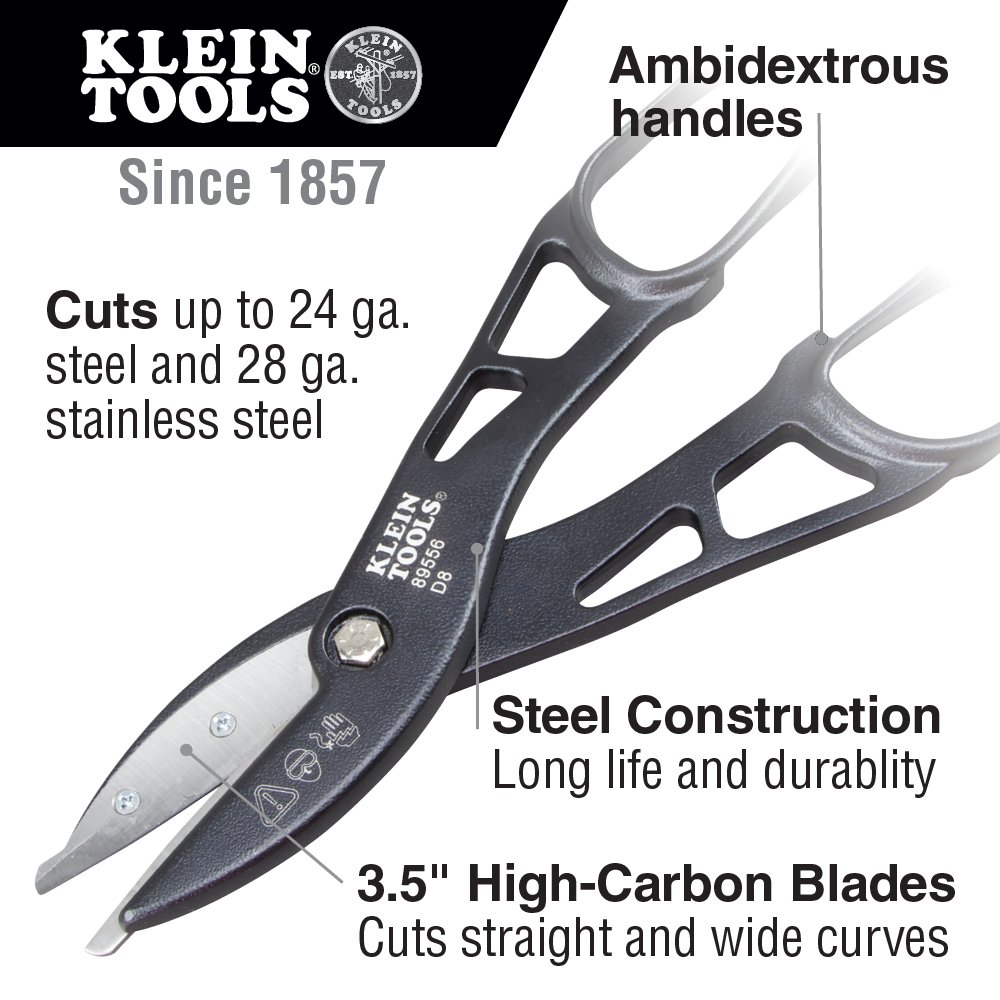 Klein Tools 89556 Obcinak do metalu, nożyce do cięcia cyny, miedzi, aluminium, winylu, stali i stali nierdzewnej, 30 cm