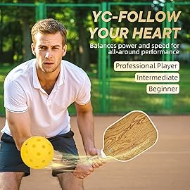 Pickleball Paddles Set of 2, 2025 USAPA Approved Pickleball Set, Fiberglass Lightweight Pickle Ball Rackets 2 Pack, 2 Outdoor Pickleball, 2 Indoor Pickleball Balls, 1 Pickleball Bag for Women and Men