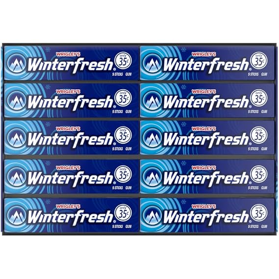 WRIGLEY'S WINTERFRESH Chewing Gum Bulk Pack, 5 Stick (Pack of 40)