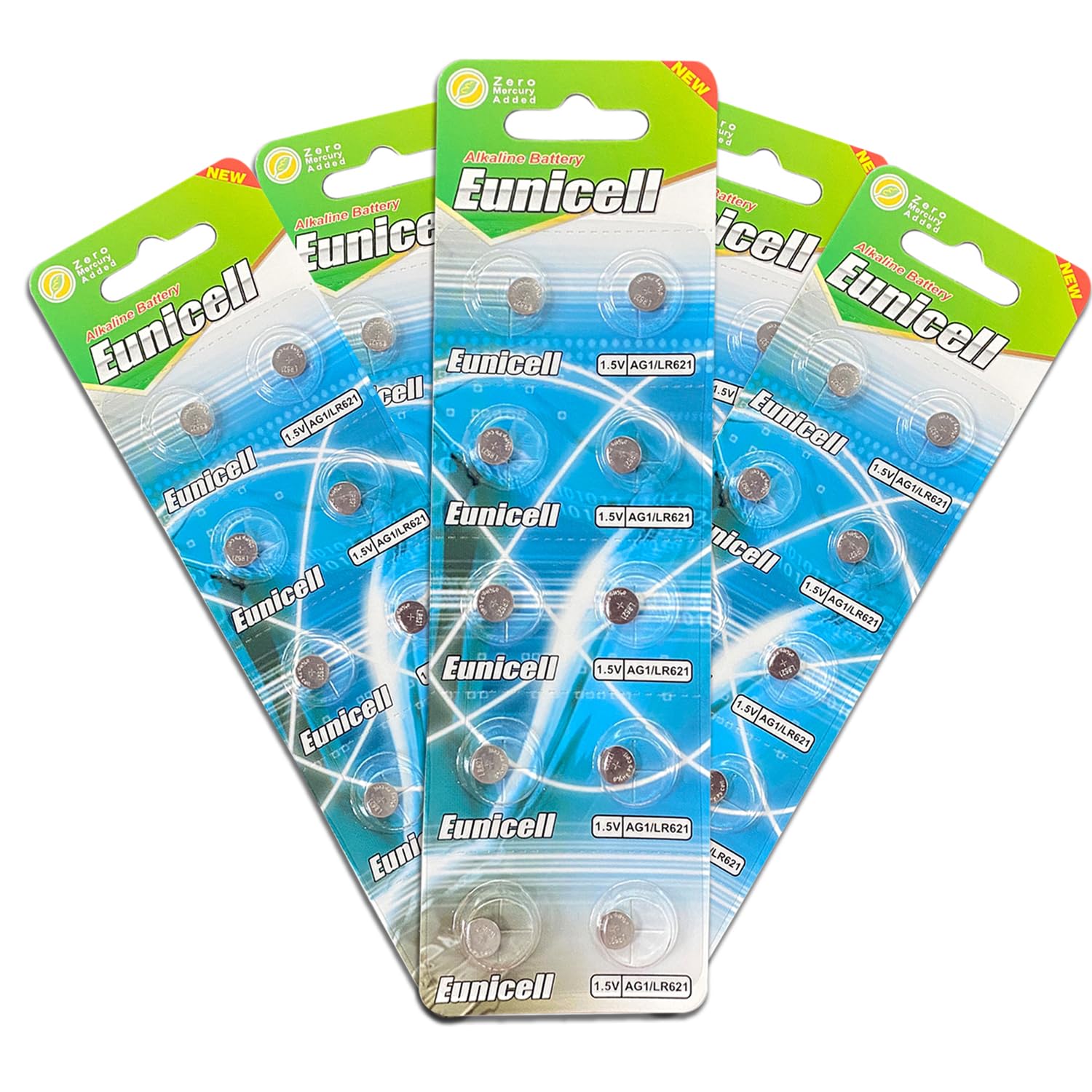 Pack of 10 - LR920/AG6 Eunicell 1.5V Button Coin Cell Alkaline Batteries - Suitable for use in LED lights, Digital Voice Recorders, Toys, Blood Glucose, Cholesterol Testing, Meters, Toys — view 33