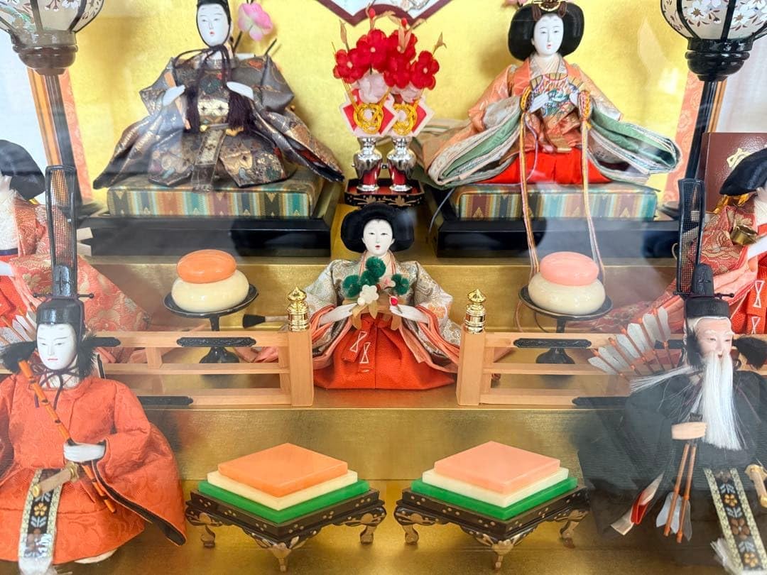 雛人形セット ガラスケース付き 7体 雛人形セット ガラスケース付き 7