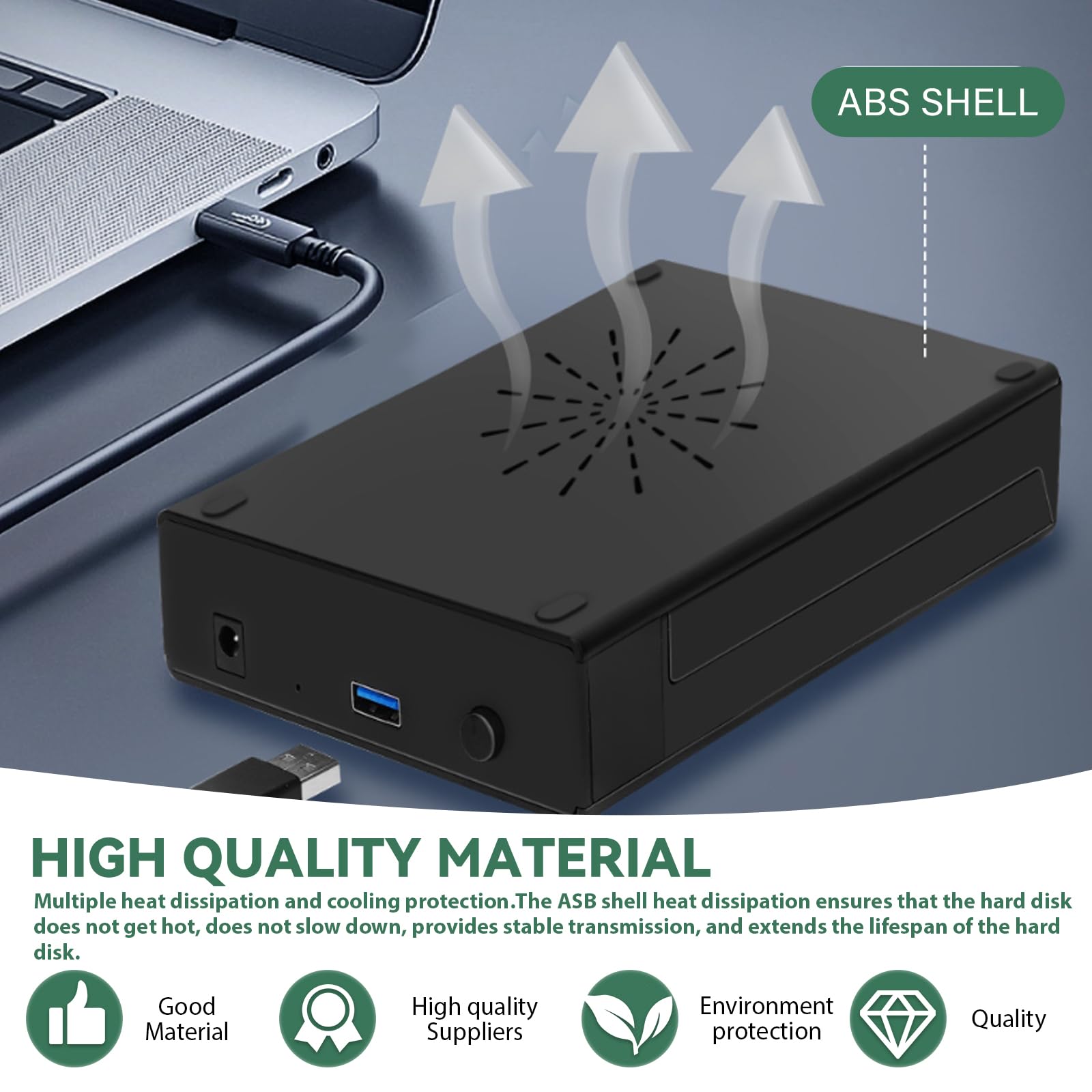 Docking Station per Disco Rigido, Docking Station per Disco Rigido da 2,5 / 3,5 Pollici SATA HDD/SSD, Docking Station USB 3.0 USB Tipo-A, Supporto UASP, Adattatore Disco Rigido 5Gbps