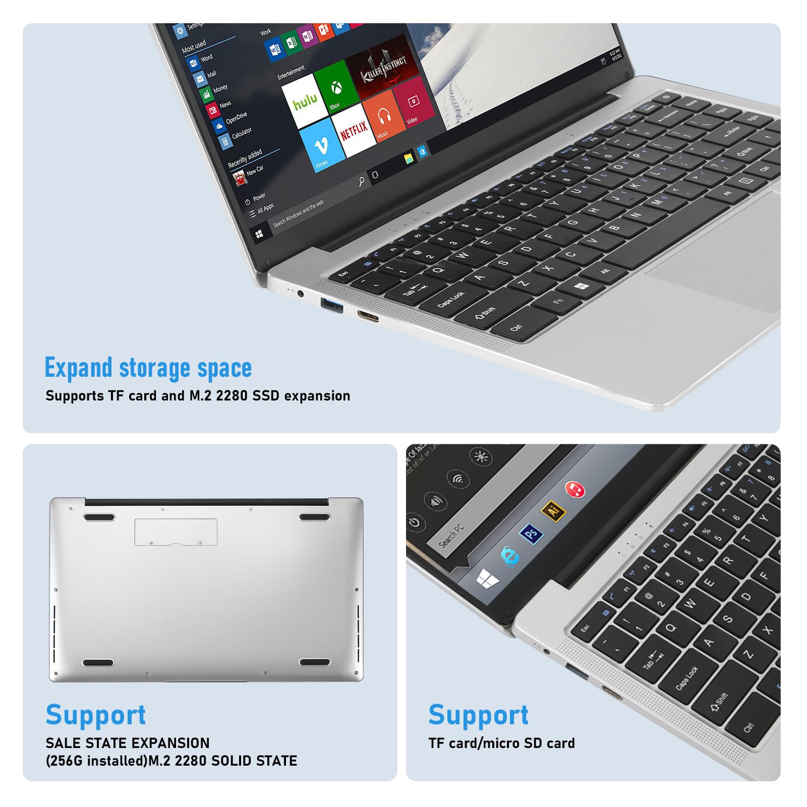 Amazon.com: Auusda 14.1'' FHD Laptop, Celeron J4125 Quad-Core, 8GB